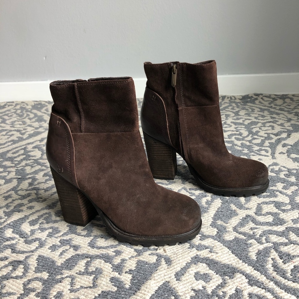 Sam Edelman Suede and Leather Ankle Boots